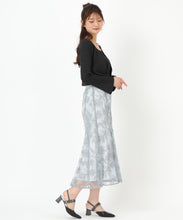 画像をギャラリービューアに読み込む, ラメフラワー刺繍スカート/MM527201
