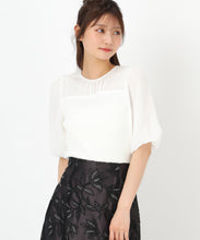 画像をギャラリービューアに読み込む, シアーバルーン袖ビスチェニット/MM528301 (ホワイト)