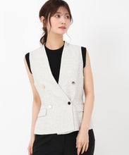 画像をギャラリービューアに読み込む, 金釦アソートジレ/MM518505 (ホワイト/ブラック)