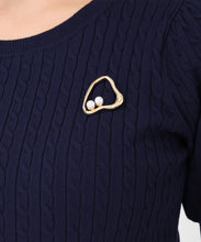 画像をギャラリービューアに読み込む, ブローチ付きケーブルニット/MM528302