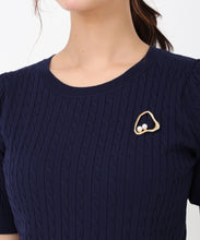 画像をギャラリービューアに読み込む, ブローチ付きケーブルニット/MM528302