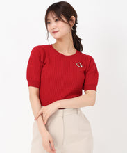 画像をギャラリービューアに読み込む, ブローチ付きケーブルニット/MM528302