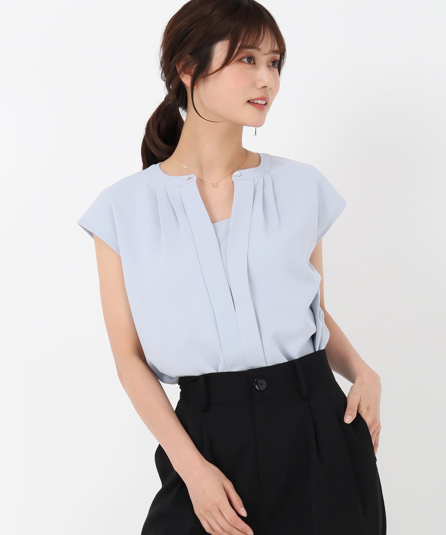 フロントタックフレンチスリーブブラウス/MM558103 – MISCH MASCH|31 フロントタックフレンチスリーブブラウス/MM558103 – MISCH MASCH|31