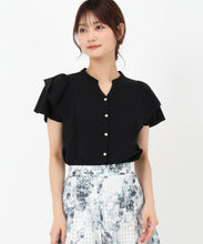 画像をギャラリービューアに読み込む, ダブルフリルカットブラウス/MM528103 (ブラック)