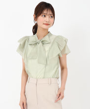 画像をギャラリービューアに読み込む, シアーフリルボウタイブラウス/MM528105