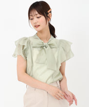画像をギャラリービューアに読み込む, シアーフリルボウタイブラウス/MM528105