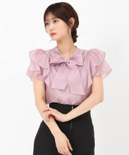 画像をギャラリービューアに読み込む, シアーフリルボウタイブラウス/MM528105