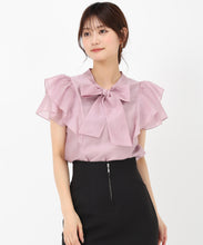 画像をギャラリービューアに読み込む, シアーフリルボウタイブラウス/MM528105