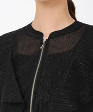 画像をギャラリービューアに読み込む, 【WEB先行予約販売/4月中旬発売予定】フリルシアーラメブルゾン/MM528502