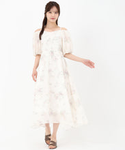 画像をギャラリービューアに読み込む, 花柄オフショルシアーワンピース/TT517422 (クリーム)