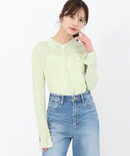 画像をギャラリービューアに読み込む, シアーポロニット/TT518315 (グリーン)