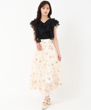 画像をギャラリービューアに読み込む, 花柄シアーフレアスカート/TT517222