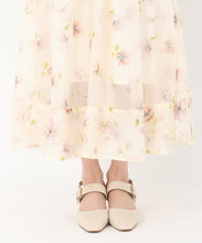 画像をギャラリービューアに読み込む, 花柄シアーフレアスカート/TT517222