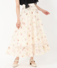 画像をギャラリービューアに読み込む, 花柄シアーフレアスカート/TT517222 (ベージュ)