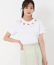 画像をギャラリービューアに読み込む, ハートカットワークTシャツ/TT518213 (オフホワイト)