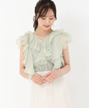 画像をギャラリービューアに読み込む, フリルシアーブラウス/TT528104 (ライトグリーン)