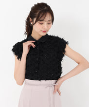 画像をギャラリービューアに読み込む, 襟付きフリンジチュールブラウス/TT518113