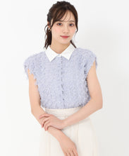 画像をギャラリービューアに読み込む, 襟付きフリンジチュールブラウス/TT518113