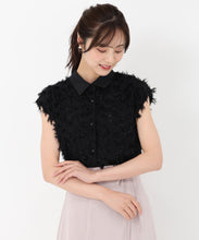 画像をギャラリービューアに読み込む, 襟付きフリンジチュールブラウス/TT518113