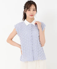 画像をギャラリービューアに読み込む, 襟付きフリンジチュールブラウス/TT518113