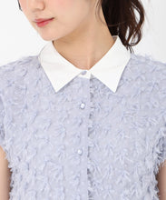 画像をギャラリービューアに読み込む, 襟付きフリンジチュールブラウス/TT518113