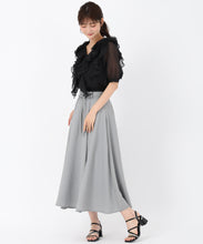 画像をギャラリービューアに読み込む, バイカラーウエストフレアスカート/MM537201