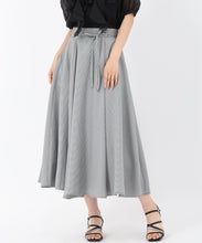 画像をギャラリービューアに読み込む, バイカラーウエストフレアスカート/MM537201 (ブラック/ホワイト)