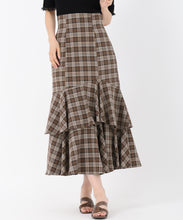 画像をギャラリービューアに読み込む, ランダムフレアチェックスカート/MM537202 (ピンク)
