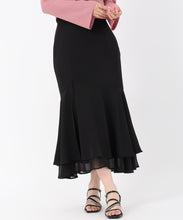 画像をギャラリービューアに読み込む, 裾シアーマーメイドスカート/MM537206 (ブラック)