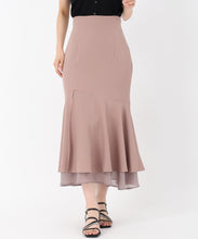 画像をギャラリービューアに読み込む, 裾シアーマーメイドスカート/MM537206 (ピンク)