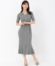 画像をギャラリービューアに読み込む, ポロ衿ニットワンピース/MM537410