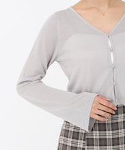 画像をギャラリービューアに読み込む, フレア袖シアーカーディガン/MM538402