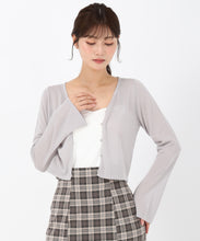 画像をギャラリービューアに読み込む, フレア袖シアーカーディガン/MM538402