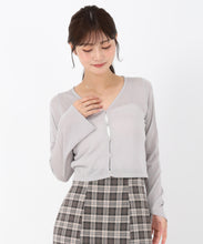 画像をギャラリービューアに読み込む, フレア袖シアーカーディガン/MM538402