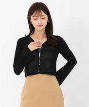 画像をギャラリービューアに読み込む, フレア袖シアーカーディガン/MM538402