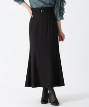画像をギャラリービューアに読み込む, アソート柄ベルト付マーメイドスカート/TT537204 (ブラック)