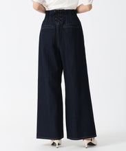 画像をギャラリービューアに読み込む, バックレースアップワイドデニムパンツ/TT537301