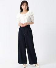 画像をギャラリービューアに読み込む, バックレースアップワイドデニムパンツ/TT537301