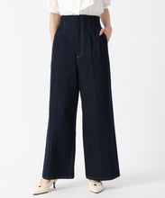 画像をギャラリービューアに読み込む, バックレースアップワイドデニムパンツ/TT537301 (インディゴ)