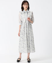 画像をギャラリービューアに読み込む, ボウタイフラワープリーツワンピース/TT537403
