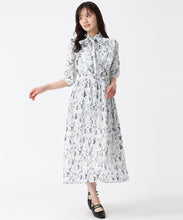 画像をギャラリービューアに読み込む, ボウタイフラワープリーツワンピース/TT537403 (オフホワイト)