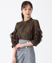 画像をギャラリービューアに読み込む, ラッフルリボンスタンドカラーブラウス/TT538101