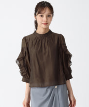 画像をギャラリービューアに読み込む, ラッフルリボンスタンドカラーブラウス/TT538101