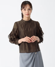 画像をギャラリービューアに読み込む, ラッフルリボンスタンドカラーブラウス/TT538101
