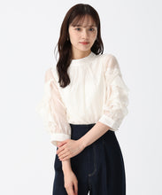 画像をギャラリービューアに読み込む, ラッフルリボンスタンドカラーブラウス/TT538101