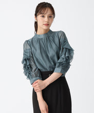 画像をギャラリービューアに読み込む, ラッフルリボンスタンドカラーブラウス/TT538101