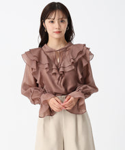 画像をギャラリービューアに読み込む, ヨークフリルシアーブラウス/TT538103