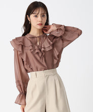 画像をギャラリービューアに読み込む, ヨークフリルシアーブラウス/TT538103