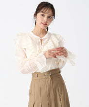 画像をギャラリービューアに読み込む, ヨークフリルシアーブラウス/TT538103