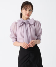 画像をギャラリービューアに読み込む, シャーリングシアーボウタイブラウス/TT538106